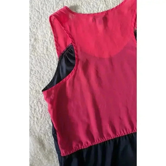 Gap Rome Summer Dress Sleeveless Adjustable Waist Color Block Lightweight Size L - Picture 8 of 9